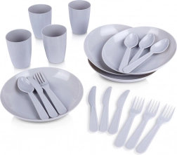 Set de pique-nique en plastique pour 4 personnes, 20 pièces