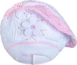 Béret tricoté New Baby rose clair pour enfants 3–4 ans