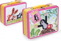 Valise en métal Krtek rose pour enfants