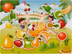Ensemble de puzzles en bois fruits et légumes