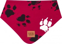 Foulard pour bébé en coton NEW BABY Paw rose foncé S