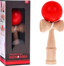 Jouet en bois Kendama avec balle rouge pour enfants 3+ et adultes