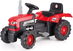 Grand tracteur à pédales rouge Dolu