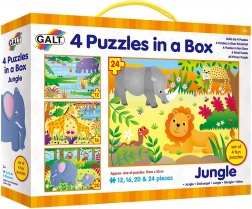 Puzzles jungle 4 en 1 (12, 16, 20, 24 pièces) GALT