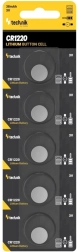 Batterie bouton lithium Technik Platinum CR1220 3V – lot de 5