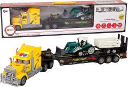 Camion télécommandé avec remorque 60 cm et pelleteuse avec lumières