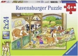 Journée à la ferme – puzzle 2 x 24 pièces