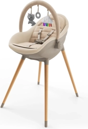 Chaise haute et transat Kinderkraft FINI UP 2en1 beige