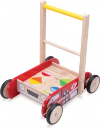 Chariot de marche en bois WONDERWORLD pompiers