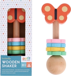 Hochet en bois Papillon de Petit Collage