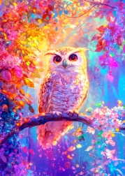Puzzle Enjoy hibou fleuri 1000 pièces