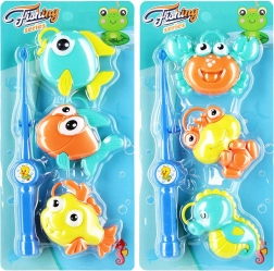 Jeu pour enfants Poissons d’eau avec canne à pêche (ensemble 1 canne + 3 poissons)