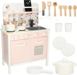Cuisine en bois pour enfants Lulilo Flora rose