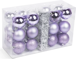 Ensemble de décorations de Noël pour sapin violet, 26 pièces