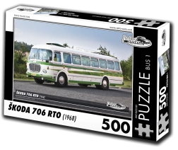 Puzzle RETRO-AUTA Škoda 706 RTO autobus 500 pièces