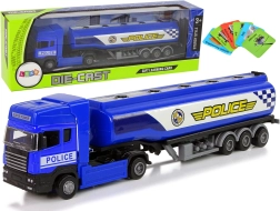 Camion-citerne de police bleu 30 cm