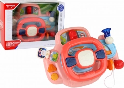 Simulateur de conduite interactif multifonction avec volant rose