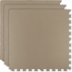 Tapis de sol en mousse HUMBI 180 × 60, grands puzzles imperméables, sûrs pour les enfants, 3 pièces, beige clair