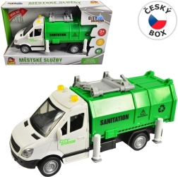 Camion-poubelle à inertie avec lumière et son