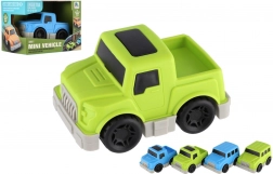 Mini voiture en plastique à friction 9 cm – 4 modèles