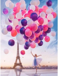 Mosaïque diamant Ballons colorés 30 × 40 cm - 1 pièce