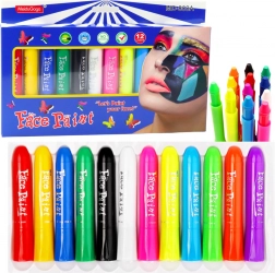 Ensemble de peinture faciale - 12 marqueurs colorés