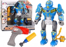 robot bleu à visser avec perceuse, lumières et sons