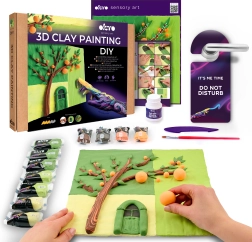 Set artistique Okto pour peindre avec de la pâte Orange siesta 30 × 30 cm