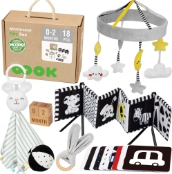 boîte Montessori éducative 7-en-1 pour nouveau-nés 0–2 mois WOOPIE GREEN