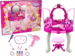 Coiffeuse de coiffure pour enfants avec chaise et miroir