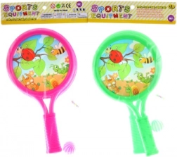 Set pour enfants avec raquettes, balle et panier – motif animaux