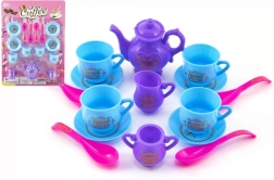 Service à café et à thé en plastique pour enfants, 15 pièces