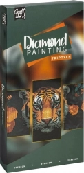 Peinture diamant sur cadre – triptyque tigre 40 × 20 cm + 30 × 20 cm