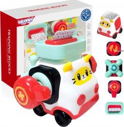 WOOPIE Baby construction Montessori voiture chat avec éléments de manipulation