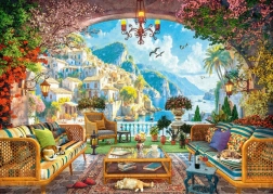 Puzzle RAVENSBURGER Vue féerique sur la Méditerranée, 1000 pièces