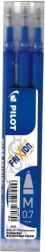 Recharges PILOT FriXion 0,7 mm – bleu, lot de 3