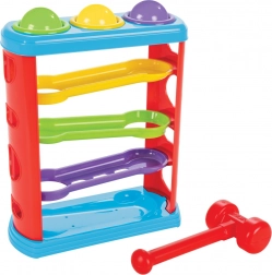 Piste à billes avec petit marteau pour tout-petits