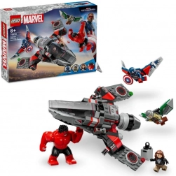 lego marvel capitaine america vs red hulk – bataille aérienne (76292)
