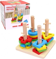 Puzzle d’encastrement en bois Formes géométriques