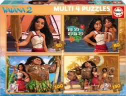 EDUCA Puzzle Vaiana 2, 4 en 1 (50, 80, 100, 150 pièces)