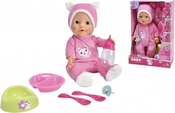 Poupée New Born Baby en pyjama chat 30 cm