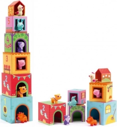 Cubes empilables Maisonnette pour animaux DJECO