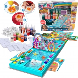 Aqua Gelz – grande boîte créative Laguna, 12 gels colorés et moules