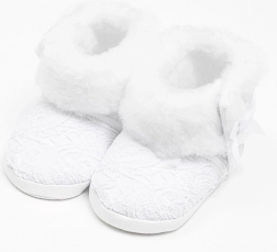 bottines d’hiver en dentelle pour bébé New Baby blanches (0–3 mois)