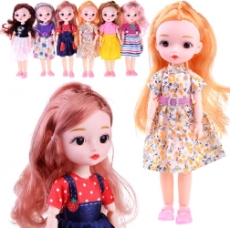 Poupée mignonne avec membres articulés et cheveux longs 24 cm