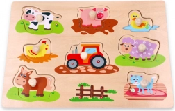 Puzzle avec poignées Amis de la ferme et tracteur