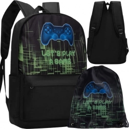 Sac à dos scolaire gaming 22 l avec sac KRUZZEL