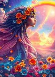 Puzzle Fille Arc-en-ciel 500 pièces