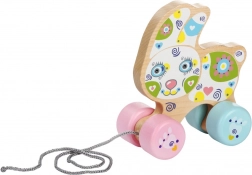 Lapin à tirer en bois Cubika