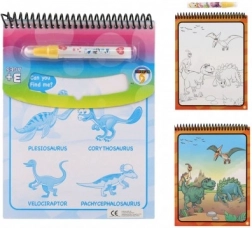 Coloriage magique à l’eau avec dinosaures